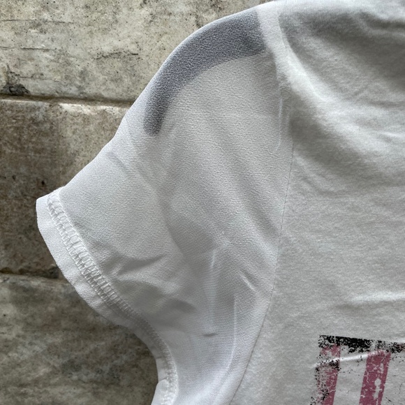 ❤️ HARD ROCK CAFE WHITE GRAPHIC FLAG SHORT SLEEVE TOP SIZE SMALL - Picture 3 of 3